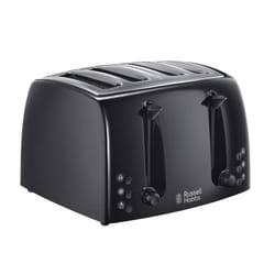 Russell Hobbs Textures 4 Slice Toaster (Extra Wide Slots, 6 Browning levels,cancel & reheat function with indicator lights, Removable crumb tray,