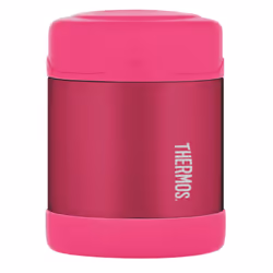 Thermos - Pink Kids Food Flask (290ml) - BPA Free, Stainless Steel, Spill Proof, Thermal Flask with Personalised Name Labels  ...