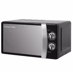 Russell Hobbs RHMM701B 17 Litre 700 W Black Solo Manual Microwave with 5 Power Levels, Ringer & Timer, Defrost Setting, Easy ...
