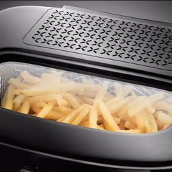 Russell Hobbs Electric Deep Fat Fryer, 2.5L capacity/can cook 1kg food, Carbon odour filter, Large observation window, Non-stick coated pan,