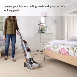 Vax Dual Power Carpet Cleaner and Washer, Stain Remover With Dual Rotating Brushbars, Twin Tank Technology, W86-DP-B, 2.7L, 800W, Orange [Energy Class