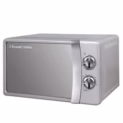 Russell Hobbs RHMM701S 17 Litre 700 W Silver Solo Manual Microwave with 5 Power Levels, Ringer & Timer, Defrost Setting, Easy ...