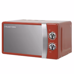 Russell Hobbs RHMM701R 17 Litre 700 W Red Solo Manual Microwave with 5 Power Levels, Ringer & Timer, Defrost Setting, Easy Cl ...