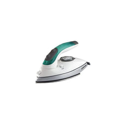 STATUS Tuscan Travel Iron, Clothes Steam Iron, 1100W Dual Voltage, White/Green, TUSCANIRON1PKB4
