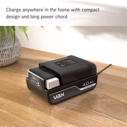 Vax Genuine OnePWR Slide Charger, Over-Charge, Short Circuit and Reverse Polarity Protection, Black