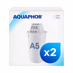 AQUAPHOR Filter Cartridge A5 2 Pack | Filters Limescale, Chlorine, Heavy Metals | 350L Clear Water | AQUALEN Technology for B ...