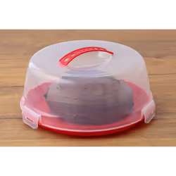 Mason Cash Round Cake Caddy with Lid and Carry Handle, 24 cm