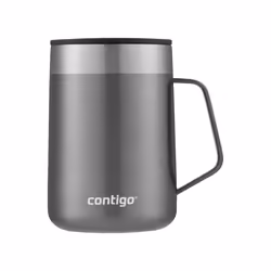 Contigo Streeterville Desk Mug, insulated coffee mug with stainless steel handle, coffee to go mug with lid, keeps coffee and ...