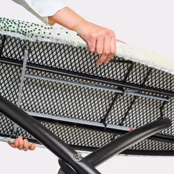 Brabantia - Ironing Board Cover B with 8 mm Foam Padding, Fairtrade Cotton, Durable and Easy Fit for Enhanced Ironing Performance ? New Dawn, 124 x 38