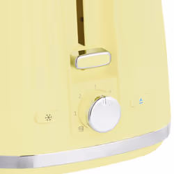 Russell Hobbs Eden 2 Slice Toaster (6 Browning settings, High lift feature, Frozen, reheat, cancel functions, Removable crumb tray, 800W, Lemon) 27373