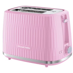 Russell Hobbs Eden 2 Slice Toaster (6 Browning settings, High lift feature, Frozen, reheat, cancel functions, Removable crumb tray, 800W, Raspberry)