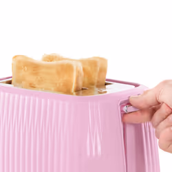 Russell Hobbs Eden 2 Slice Toaster (6 Browning settings, High lift feature, Frozen, reheat, cancel functions, Removable crumb tray, 800W, Raspberry)