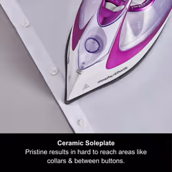 Morphy Richards TurboGlide Steam Iron, Ceramic Non-stick Soleplate, 150g Steam Boost, 40g Steam Output, 400ml Water Tank, Anti Drip, Anti Scale, Auto