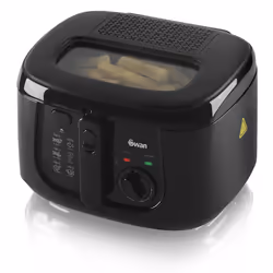 Swan SD6080BLKN 2.5 Litre Deep Fat Fryer with Viewing Window, Adjustable temperature controls, Easy Clean, 1800W, Black