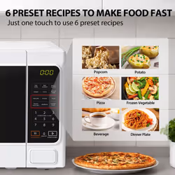 TOSHIBA 20 Liter 800W Digital Solo Small Microwave With 11 Power Levels, One-touch Express Cook with 6 Preset Recipe, Defrost, Digital Display,