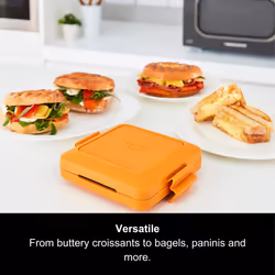 Morphy Richards 511644 MICO Toastie Toasted Sandwich Maker Microwavable Cookware, Silicone and Coated Metal, 350 W, Orange