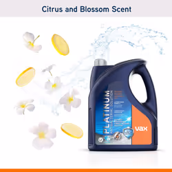 Vax Platinum Antibacterial 4L Carpet Cleaner Solution, Stain Remover Shampoo, Citrus & Blossom Scent, Removes 99.99% of bacteria, Neutralises Pet
