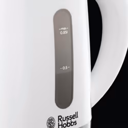 Russell Hobbs Electric 0.85L Travel Kettle, Small & Compact, Dual voltage, Ideal for abroad/caravan/camping, inc 2 cups & spoons, Removable washable
