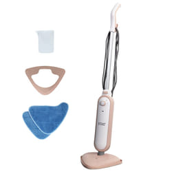 Russell Hobbs Steam & Clean Upright Steam Mop in Blush Pink, 1.4kW 350ml Water Tank with Removable Filter, Free 2 Year Guarantee, 5m Cord & Kills