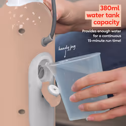 Russell Hobbs Steam & Clean Upright Steam Mop in Blush Pink, 1.4kW 350ml Water Tank with Removable Filter, Free 2 Year Guarantee, 5m Cord & Kills