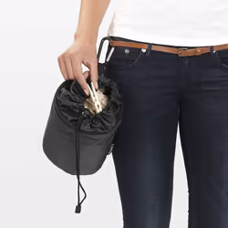 Brabantia - Premium Peg Bag - with Closing Cord - Durable and Weather Resistant - Storage for up to 150 Pegs - Rotary Dryer - Black - 20 x 15 x 15 cm