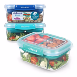 Sistema TO GO Stax Leakproof Food Storage Containers | 1 L | Airtight & Stackable Meal Prep Containers with Lids | Adult Lunc ...