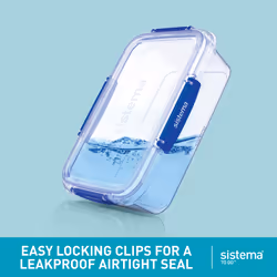Sistema TO GO Stax Leakproof Food Storage Containers | 1 L | Airtight & Stackable Meal Prep Containers with Lids | Adult Lunch Boxes for Office,