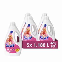 Surf Tropical Lily Laundry Washing Liquid 220 washes with a joy-infused fragrance with natural essential oils lasting up to 1 ...