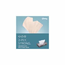 Kleenex Facial Tissues 8815-2 Ply Boxed White Tissues - 40 Flat Tissue Boxes x 100 (4,000 Sheets Total)