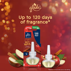 Glade Plug in Air Freshener Refill, Electric Scented Oil Room Air Freshener, Warm Apple Pie, Pack of 6 (6 x 20ml)