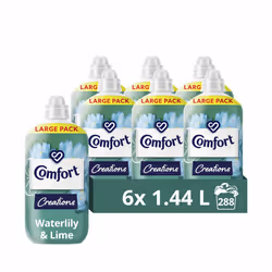Comfort Creations Waterlily & Lime Fabric Conditioner with Stay Fresh technology for 100 days of freshness + fragrance* 6x 1. ...