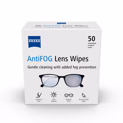 ZEISS AntiFOG Wipes, Lens Cleaner for Glasses, Cameras & Binoculars, Individually Packed Single Use Disposable Cloths in Sach ...