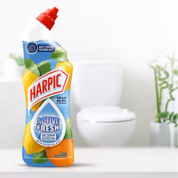 Harpic Active Fresh Toilet Cleaning Gel, Sicilian Edition, Pack of 12 x750ml,Infused with Natural Oils, Anti Odour Technology