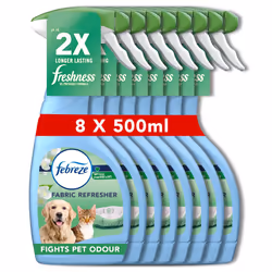 Febreze Fabric Freshener Spray, 4L (500ml x 8) ? Pet Odour Fighter, Eliminates Odours, Refreshes Fabrics