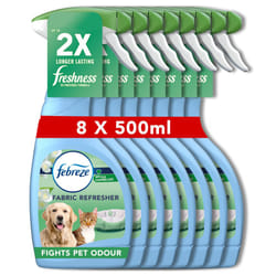 Febreze Fabric Freshener Spray, 4L (500ml x 8) ? Pet Odour Fighter, Eliminates Odours, Refreshes Fabrics