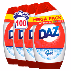 Daz Gel Laundry Detergent, 100 Washes, Stain Removal For Clothes, Washing Liquid For Whites & Colours, Brilliant Cleaning Eve ...