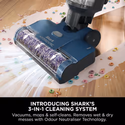 Shark HydroVac Corded Hard Floor Cleaner with Antimicrobial Brush-Roll, Odour-Neutralising Multi-Surface Solution & 7.6m Cord, Self-Cleaning, Vacuums