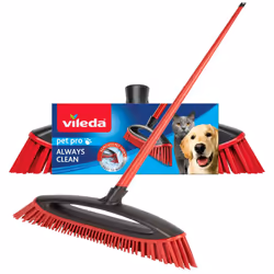 Vileda Pet Pro Always Clean Broom - Rubber broom perfect for removing pet hair, Attracts and collects dirt and pet hair, Safe ...