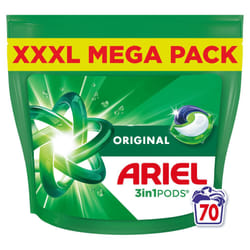 Ariel All-in-1 PODS? Laundry Detergent Capsules, 70 Washes, Original ? Outstanding Stain Removal in 1 Wash
