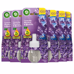 Air Wick |Purple Lavender Meadow |Plug In Electrical Air Freshener Refills| 19ml |Pack of 6 |Lasts up to 600 days