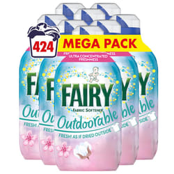 Fairy Outdoorable Fabric Conditioner, Cherry Blossom and Nordic Cotton, 424 Washes (8x53), Ultra Concentrated Formula For Sensitive Skin,