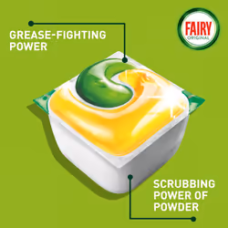 Fairy Original All in One Auto Dishwashing Tablet Lemon, 114ct (6x19ct)