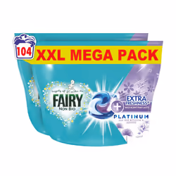 Fairy Non Bio Platinum PODS? Washing Liquid Capsules, 104 Washes (52x2), Silk Tree Blossom & Jasmine, With Extra Freshness Fo ...