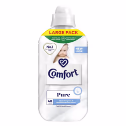 Comfort Pure Sensitive Fabric Conditioner dermatologically tested gentle next to sensitive skin 288 washes (6x 1.44 L)