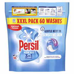 Persil Non Bio 3 in 1 Washing Capsules laundry capsules gentle next to sensitive skin for outstanding stain removal in quick  ...