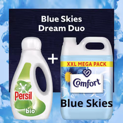 Comfort Blue Skies Fabric Conditioner with Stay Fresh technology for 100 days of freshness + fragrance* 160 washes (4.8 L)