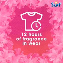 Surf Tropical Lily Washing Powder joy-infused fragrance with natural essential oil lasting up to 12 hours in wear for brilliantly clean laundry every