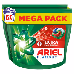 Ariel Platinum PODS?, Washing Liquid Laundry Detergent Capsules 120 Washes (60x2), +Extra Stain Removal, Remove Even 7-Day Dr ...