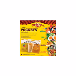 Old El Paso Tortilla Pockets Mexican Tortilla Wrap 223g (Pack of 4)