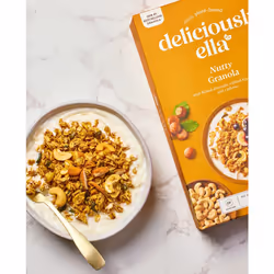 Deliciously Ella Nutty Granola (6 x 380g Boxes) - Granola & Muesli, Gluten-Free, Vegan Friendly, Healthy Breakfast